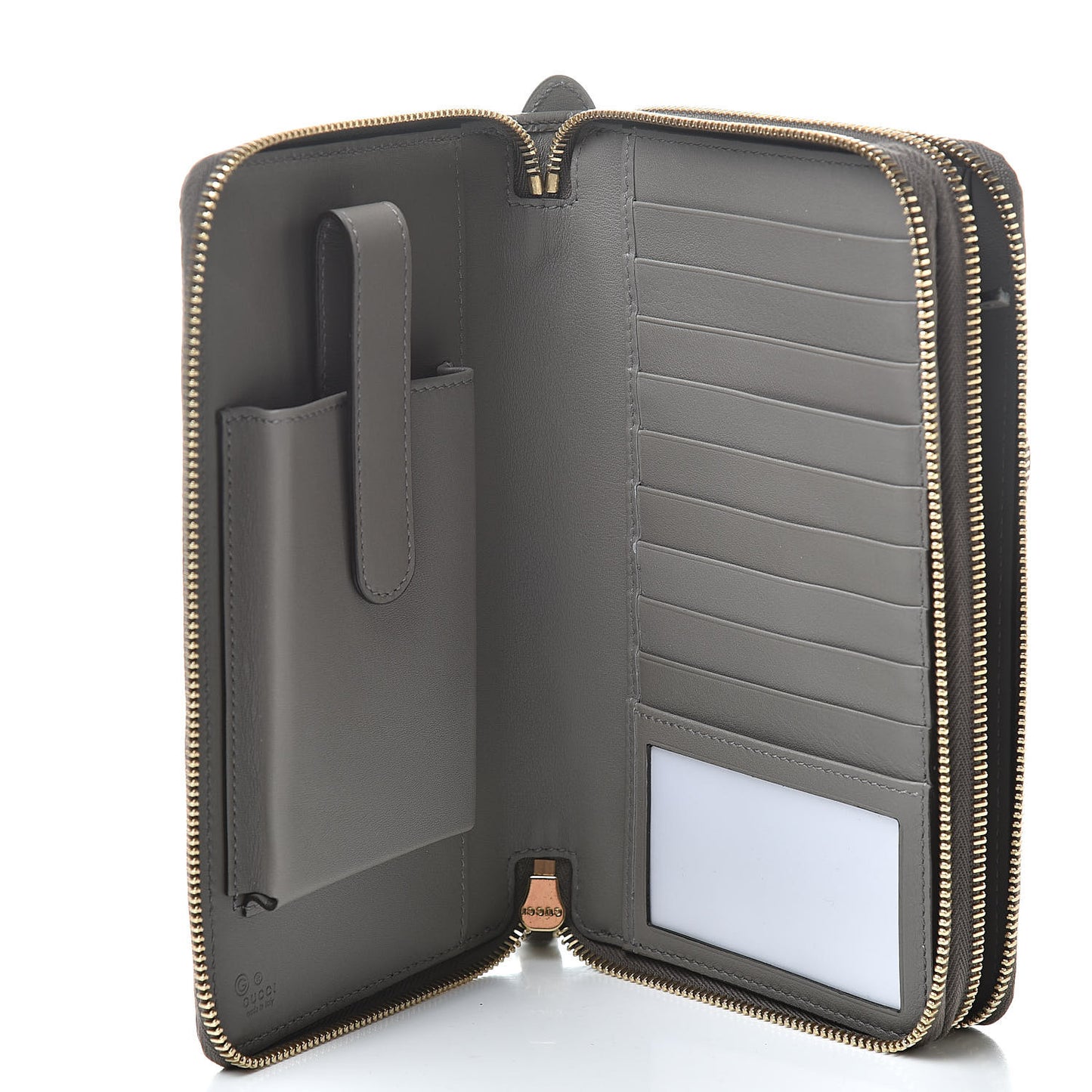 Soft Microguccissima Zip Around Top Handle Travel Wallet Loess