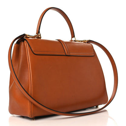 Celine Satinated Calfskin Medium 16 Top Handle Bag Tan 2 of 10