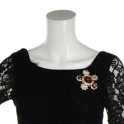 Chanel Gripoix Crystal Pearl Brooch Gold 2 of 5