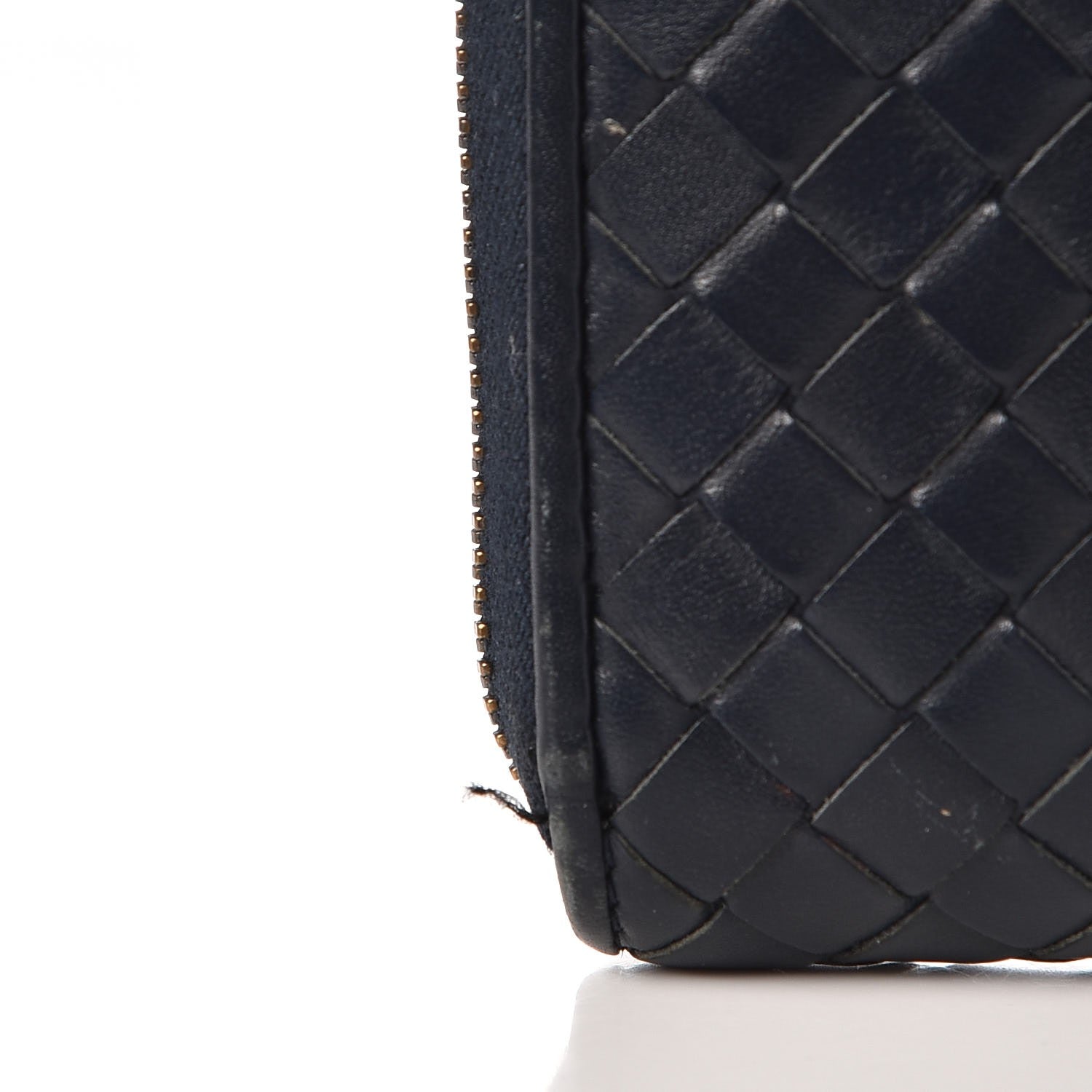 Bottega Veneta Nappa Intrecciato Zip Around Wallet Denim 4 of 11