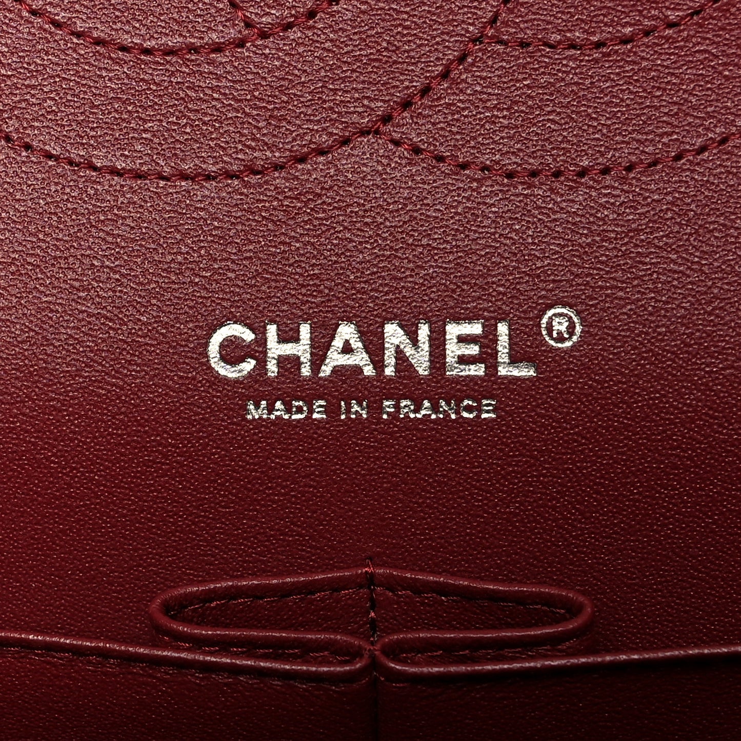 Caviar Quilted Jumbo Double Flap Dark Red