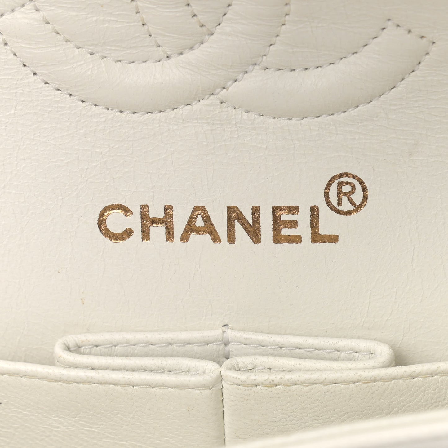 Lambskin Quilted Small Double Flap White