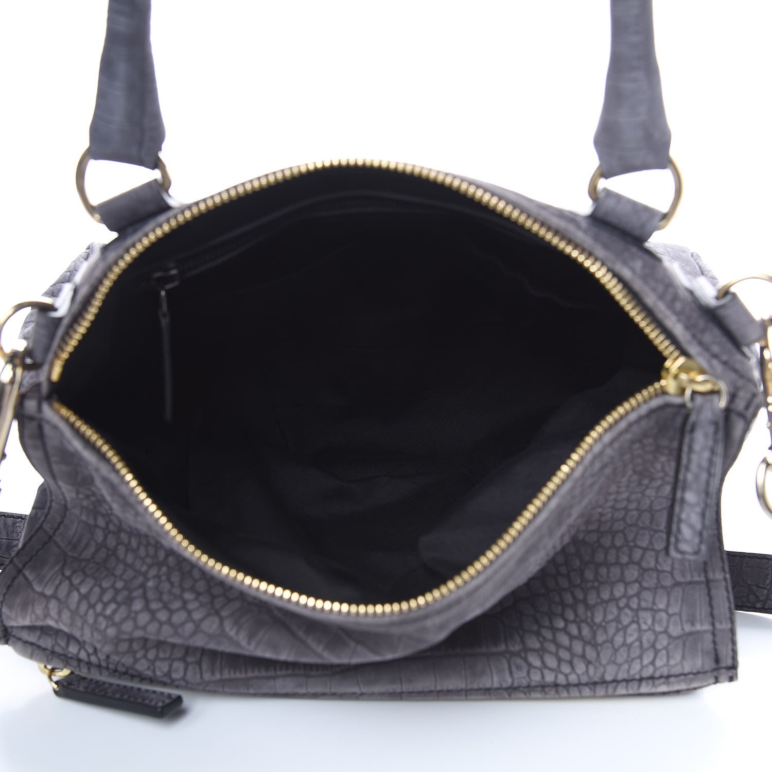 Givenchy Nubuck Crocodile Embossed Medium Pandora Grey 5 of 11