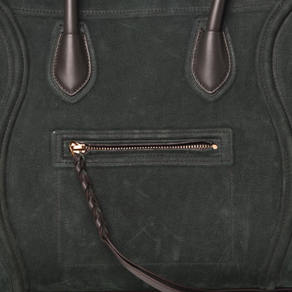 Celine Nubuck Medium Phantom Luggage Bottle Green 10 of 13