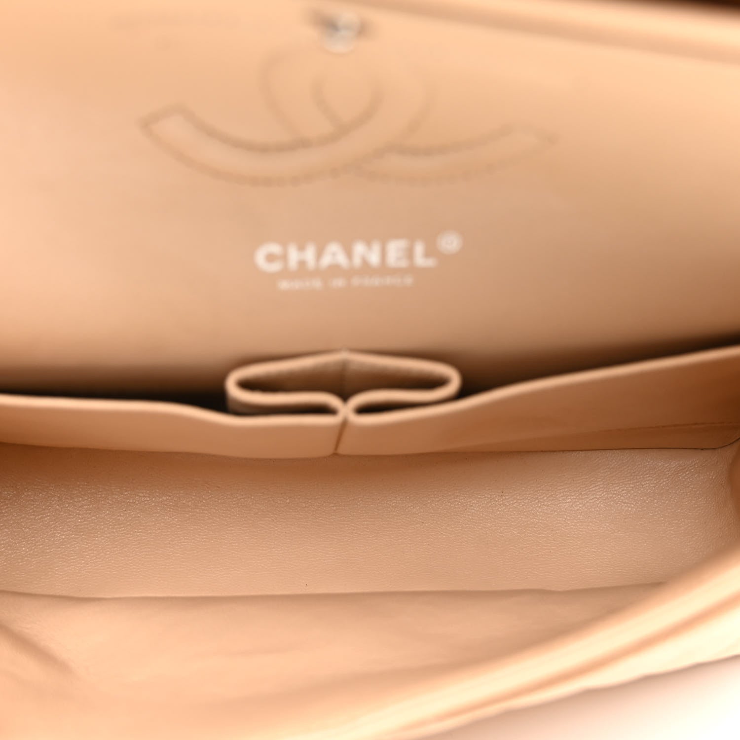 Chanel Caviar Quilted Medium Double Flap Beige Clair 5 of 10