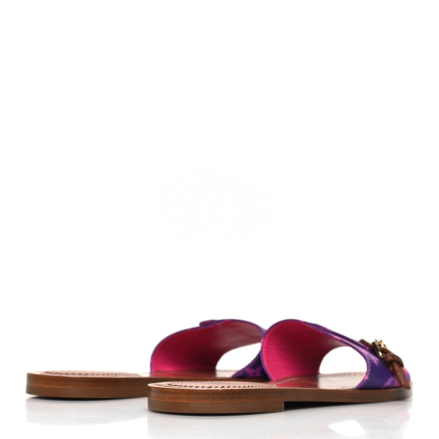 Monogram Spring In The City Lock It Flat Mule 36 Midnight Fuchsia