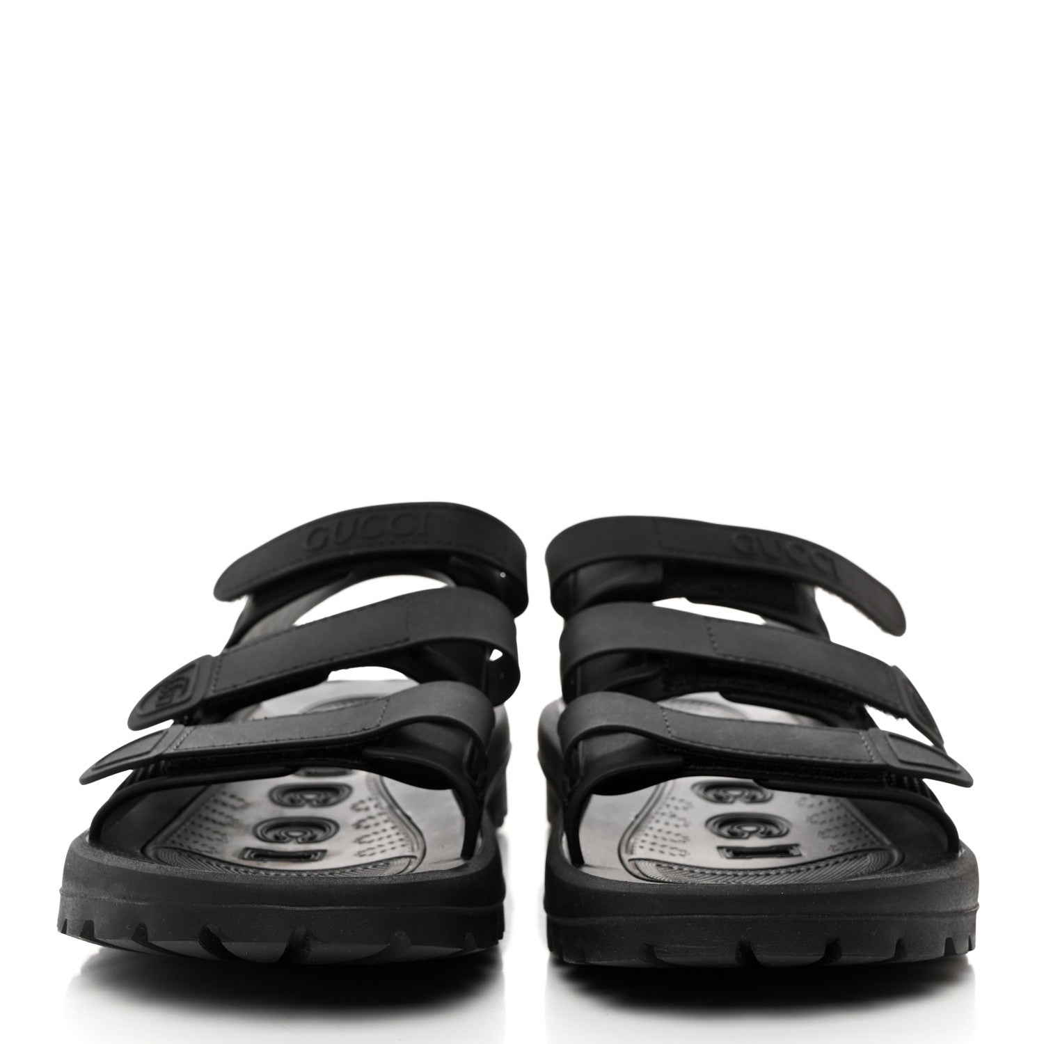 Gucci Rubber Honeycomb Mens Sandals 7 Black 3 of 8
