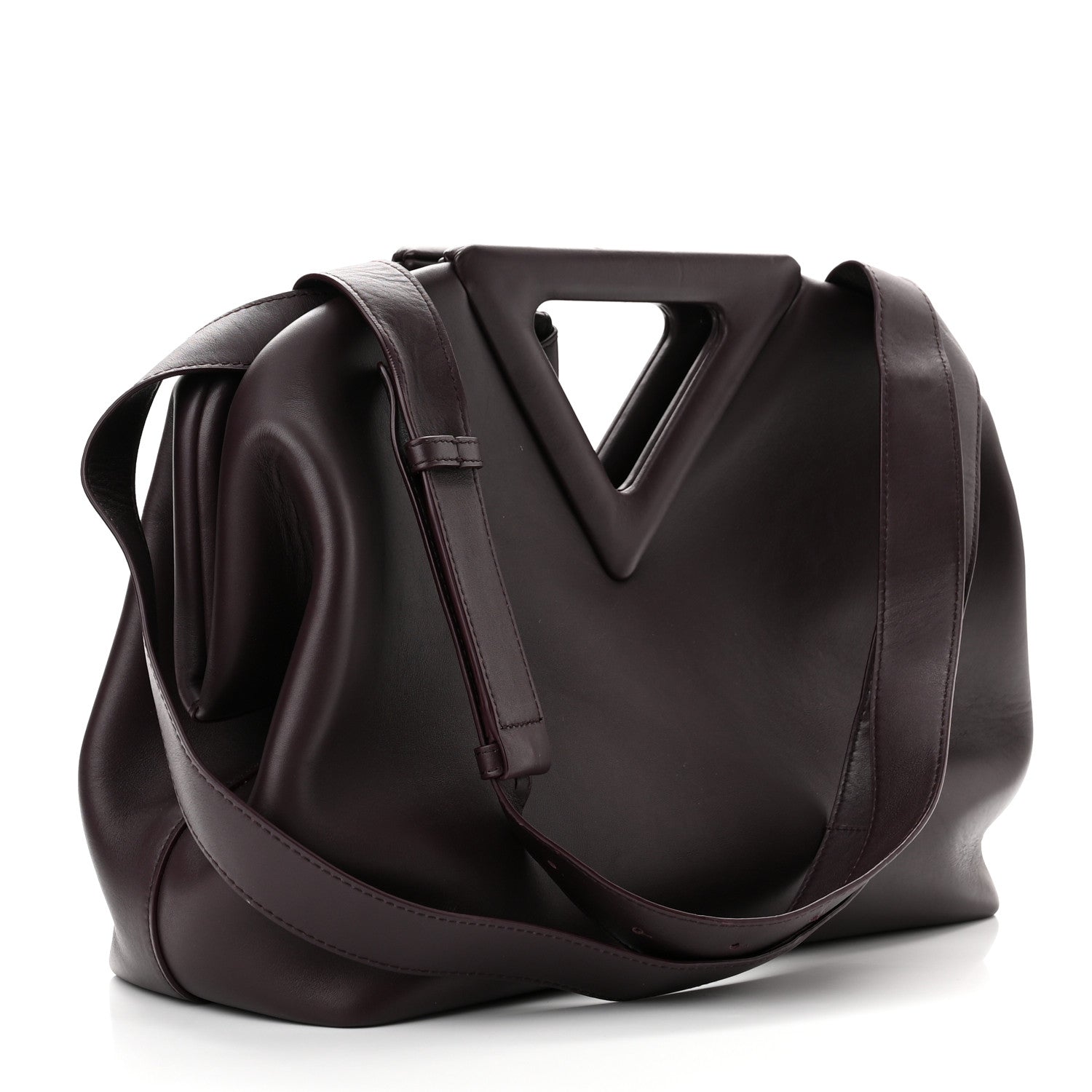Bottega Veneta Calfskin Medium The Point Triangle Bag Grape 3 of 9