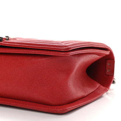 Chanel Caviar Quilted Medium Boy Flap Red 9 of 10