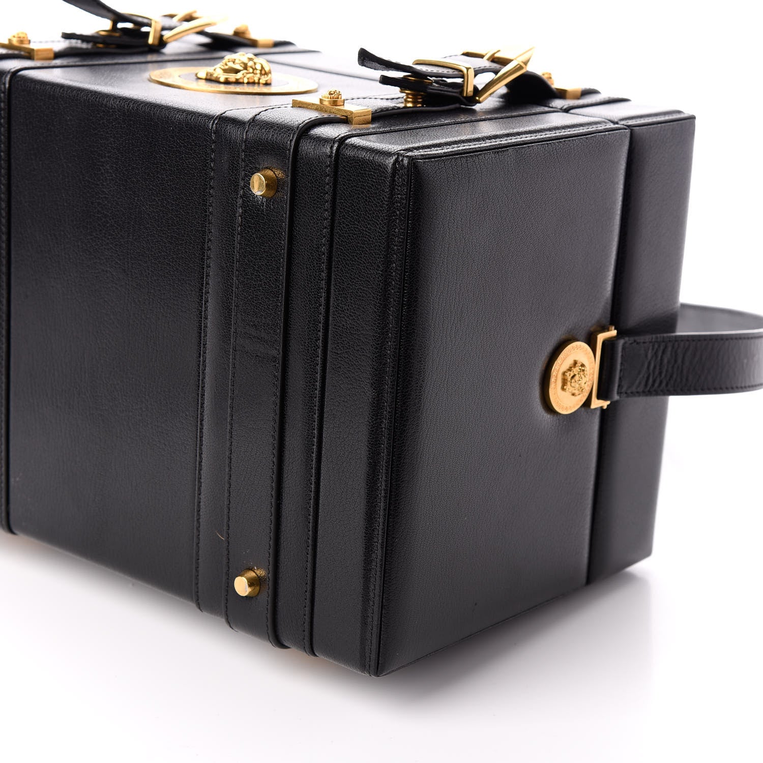 Versace Calfskin Medusa Vanity Train Case Black 8 of 8