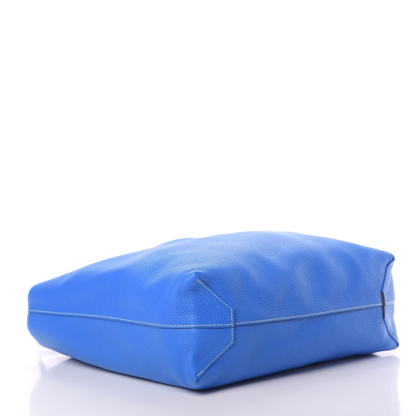 Taurillon Clemence Double Sens 45 Reversible Tote Bleu Hydra Etoupe