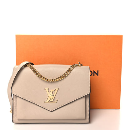 Louis Vuitton Soft Calfskin Mylockme Chain Bag BB Greige 10 of 10