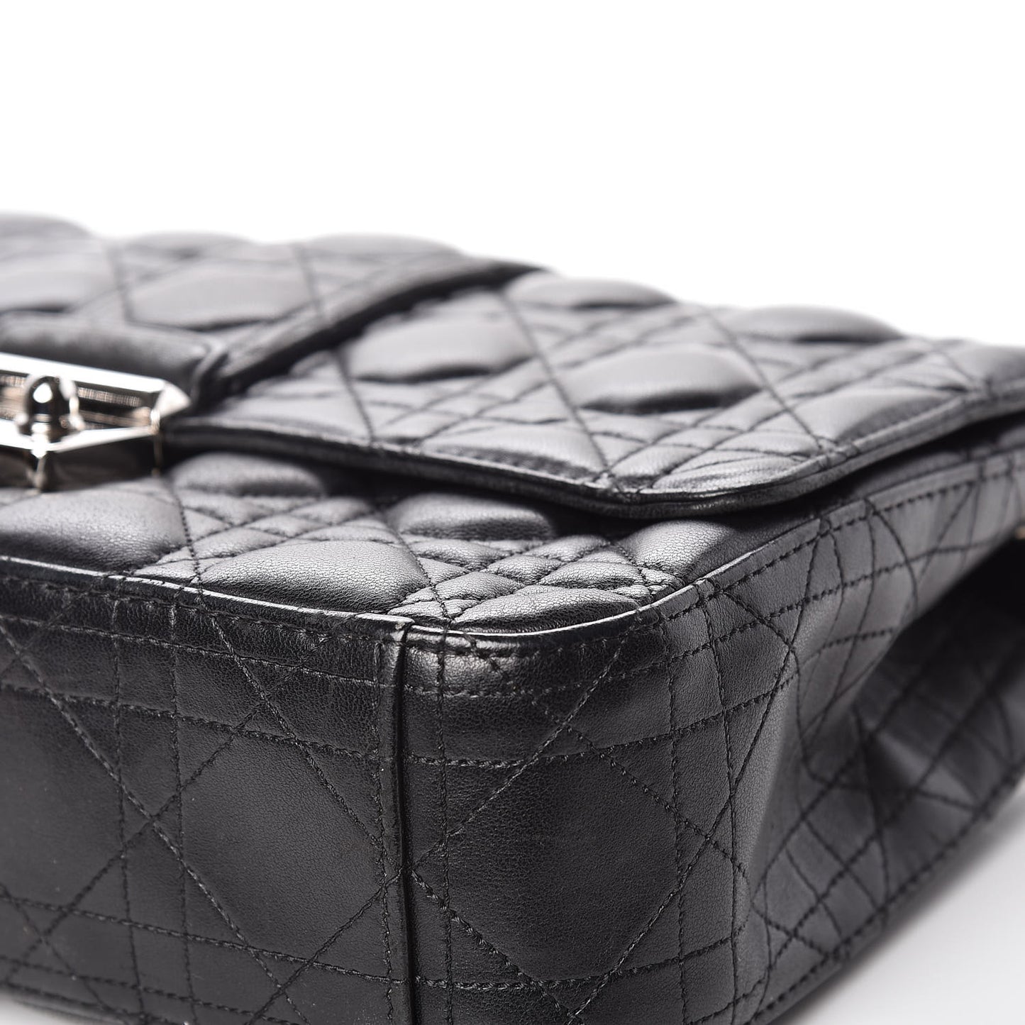 Lambskin Cannage Medium Miss Dior Flap Black