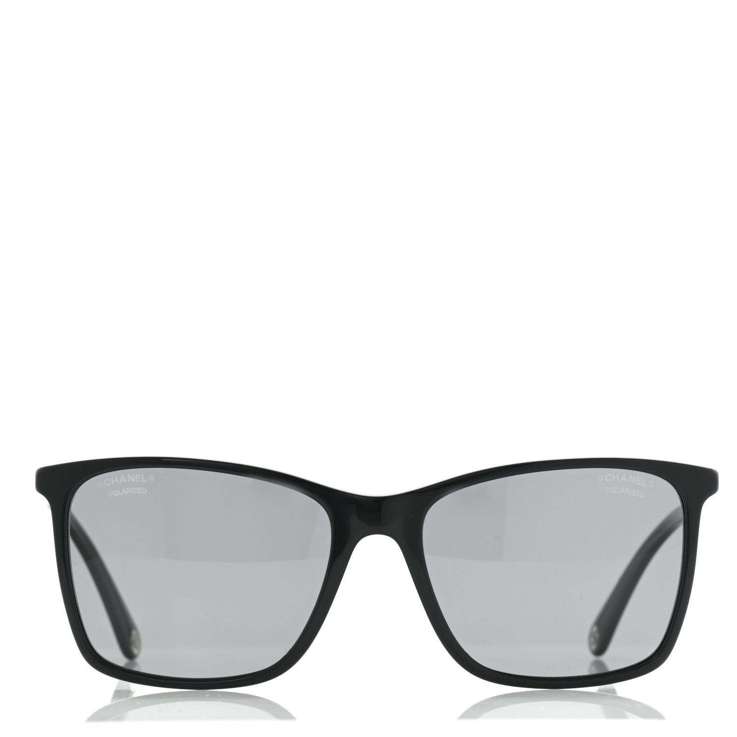 Chanel Acetate Polarized Square Sunglasses 5447 Black 2 of 8