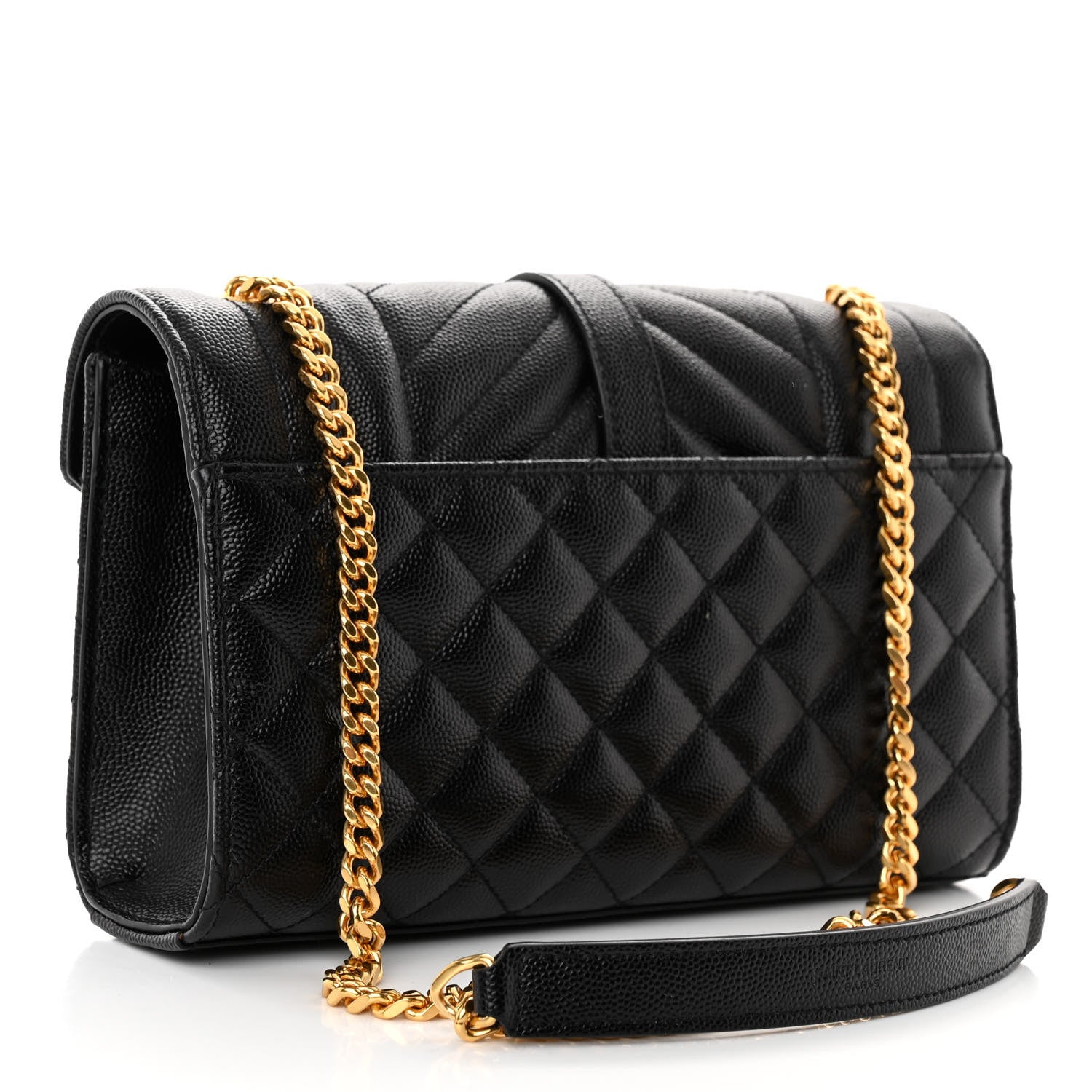 Saint Laurent Grain De Poudre Textured Mixed Matelasse Triquilt Small Monogram Satchel Black 3 of 9