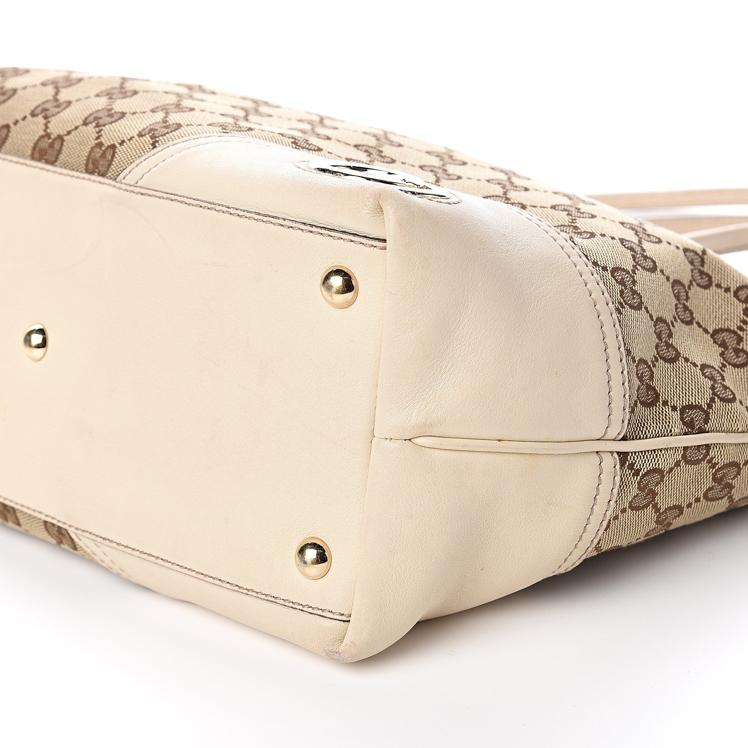 Gucci Monogram Medium New Britt Tote Off White 10 of 11