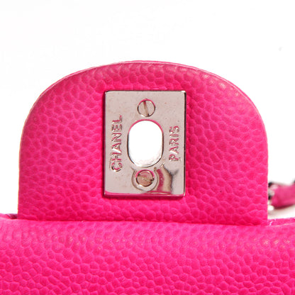 Chanel Iridescent Caviar Quilted Mini Square Flap Hot Pink EXCESS 7 of 7