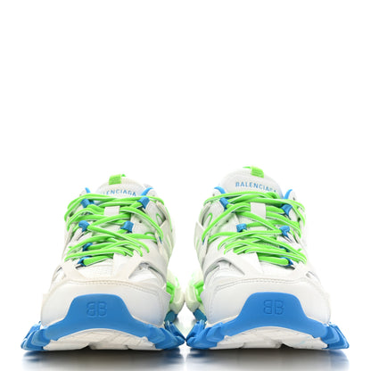 Balenciaga Mesh Nylon Mens Track Sneakers 41 White Green Blue 2 of 11