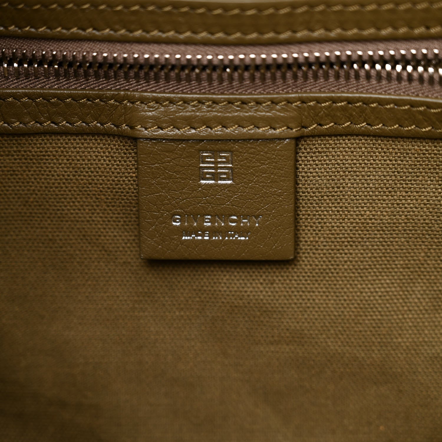 Givenchy Tumbled Calfskin Medium Voyou Bag Dark Khaki 6 of 10