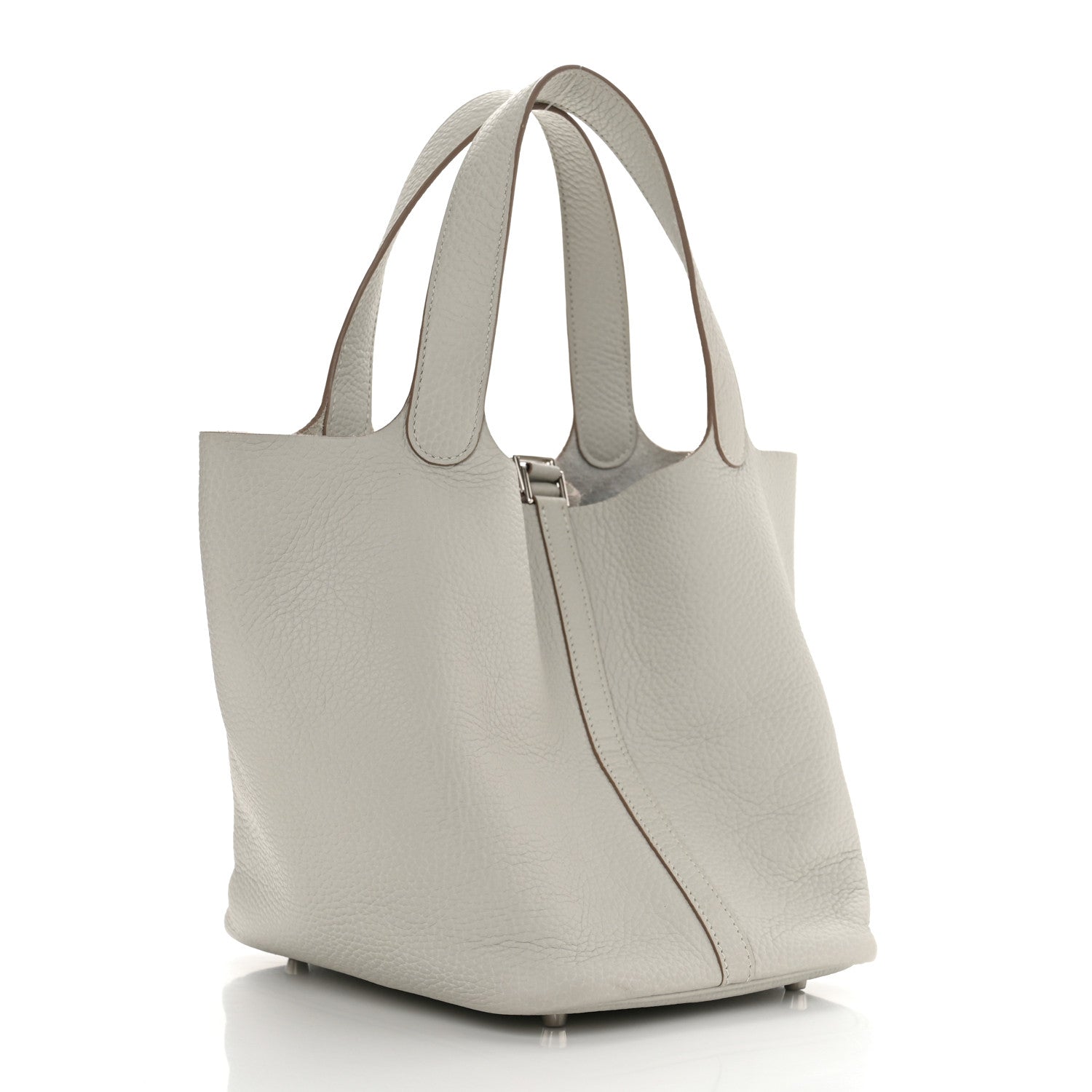 Hermes Taurillon Clemence Picotin Lock 22 MM Gris Perle 3 of 11