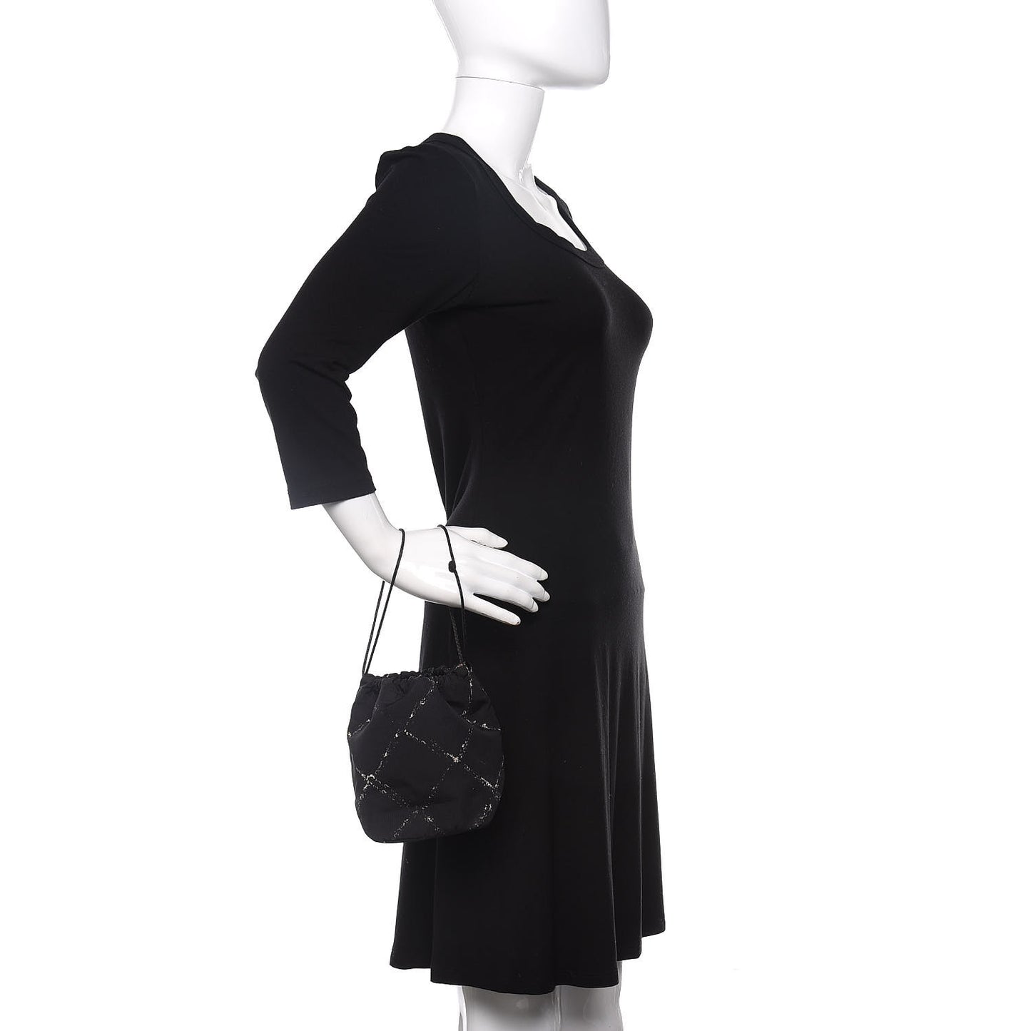 Nylon Travel Drawstring Bag Black