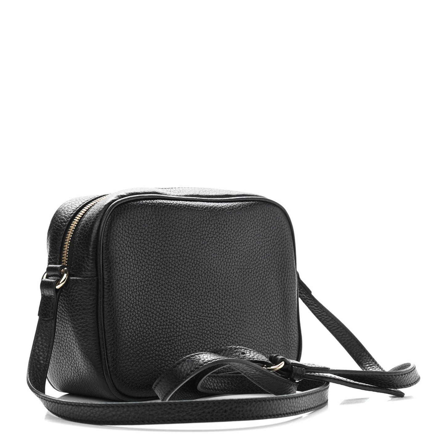 Pebbled Calfskin Small Soho Disco Bag Black