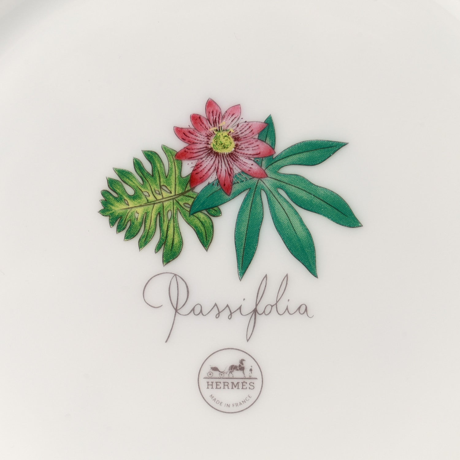 Hermes Porcelain Passifolia Dessert Plate N°2 Set of 2 4 of 6