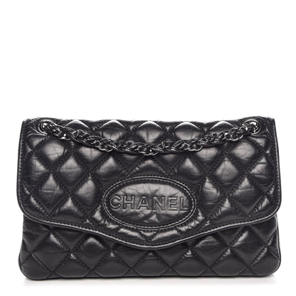 Chanel Aged Calfskin Vintage Ligne Flap Black 1 of 8