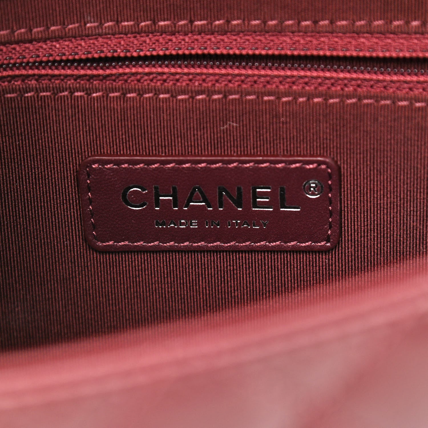 Chanel Goatskin Quilted Large CC University Top Handle Flap Burgundy 8 of 10