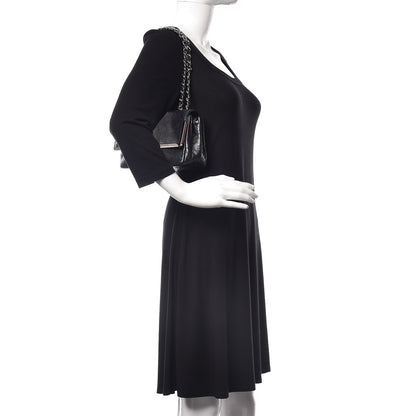 Chanel Distressed Patent Calfskin Small Frame Single Flap Black 2 of 9