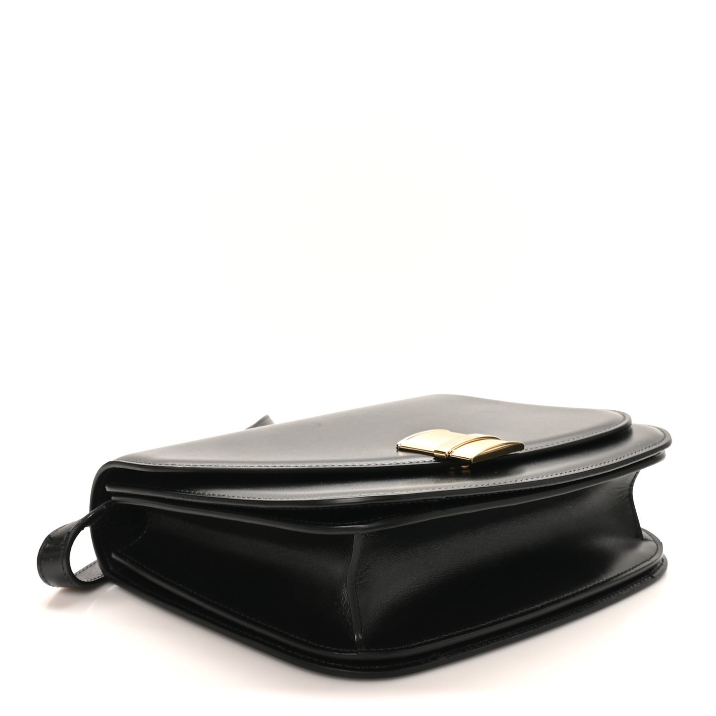 Dappled Calfskin Small Fiamma Crossbody Bag  Black