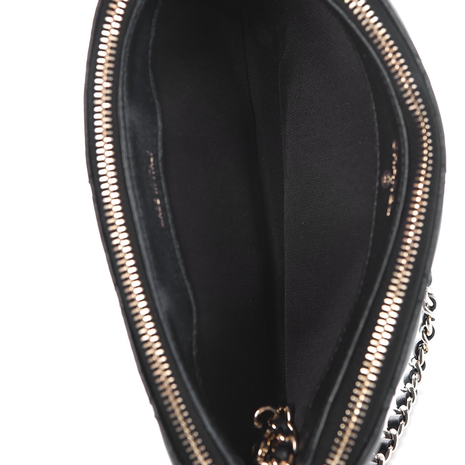 Chanel Iridescent Lambskin Quilted Pearl Clutch With Chain Black 5 of 9