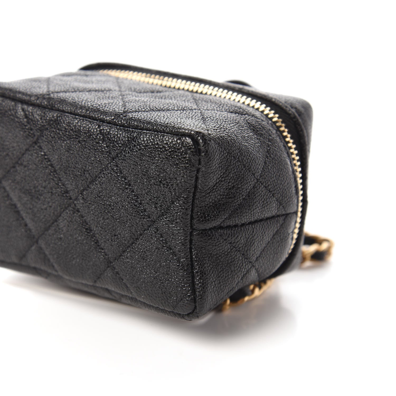 Chanel Caviar Quilted Mini Top Handle Vanity With Chain Black 7 of 11