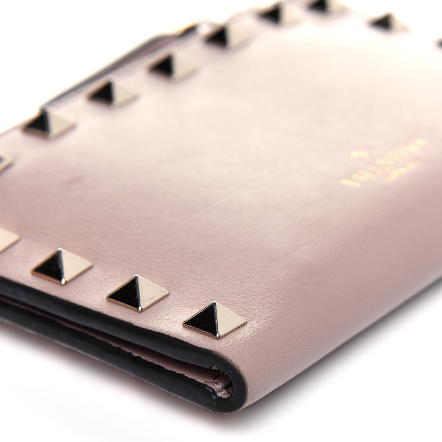 Valentino Garavani Calfskin Rockstud Bi-Fold Wallet Poudre 10 of 13