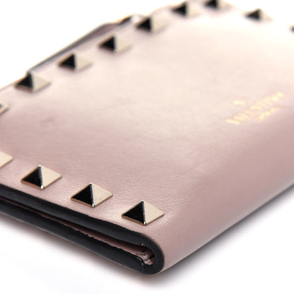 Valentino Garavani Calfskin Rockstud Bi-Fold Wallet Poudre 10 of 13