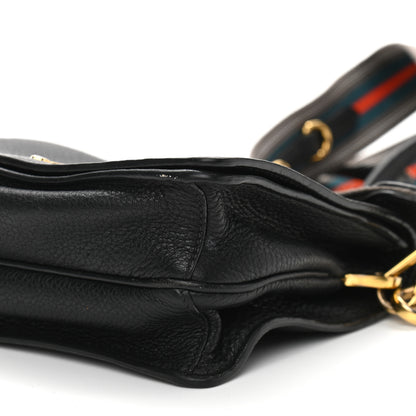 Prada Vitello Daino Double Strap Flap Crossbody Black 11 of 12