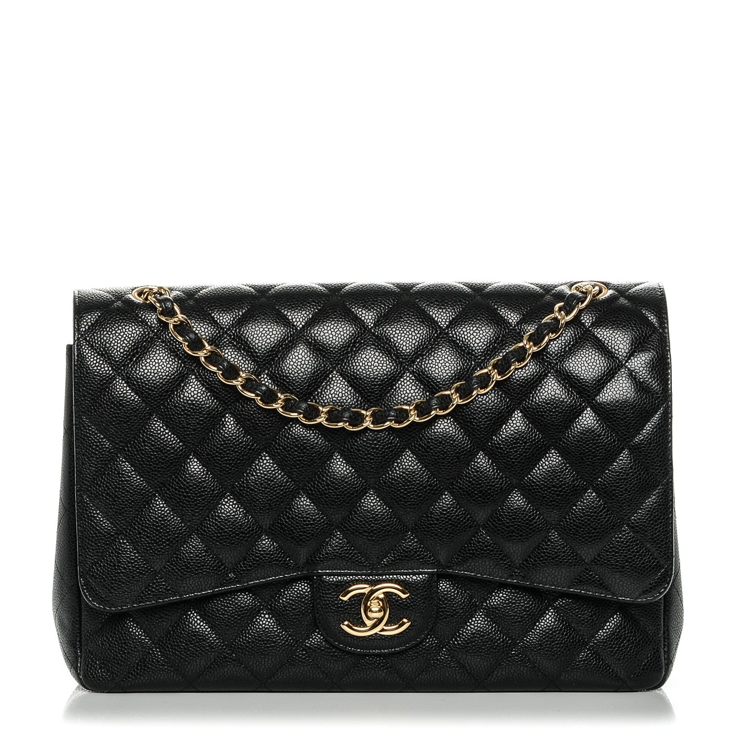 Chanel Caviar Quilted Maxi Double Flap Black 1 of 8
