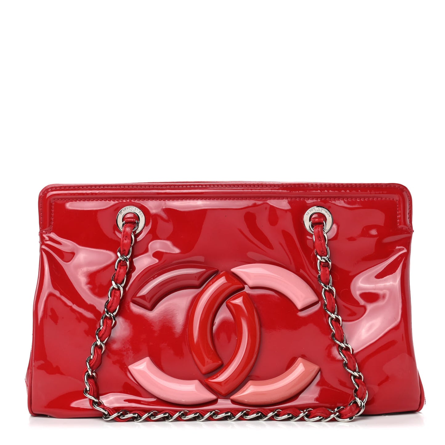Vinyl Lipstick Ligne Tote Red