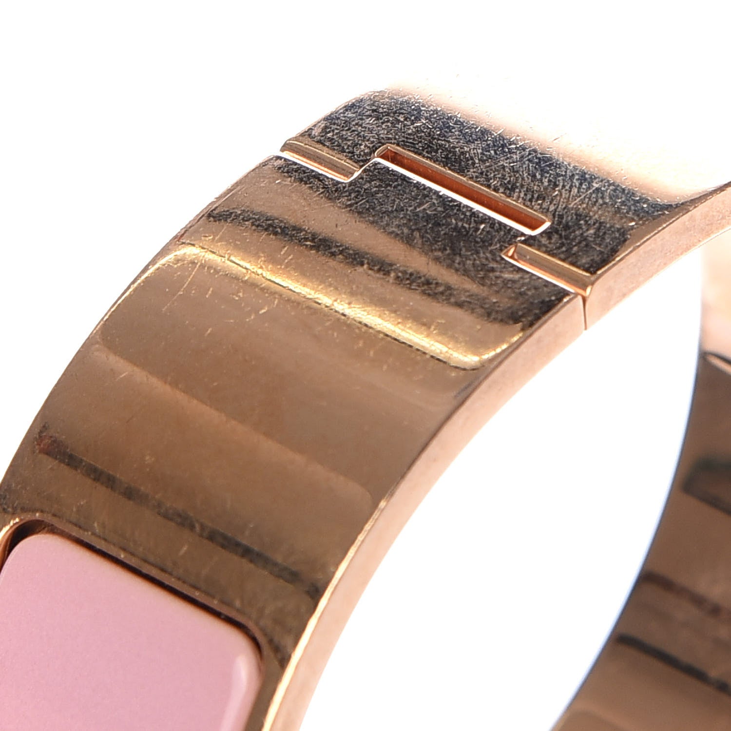 Hermes Enamel Wide Clic Clac H Bracelet PM Rose Nacarat 6 of 6