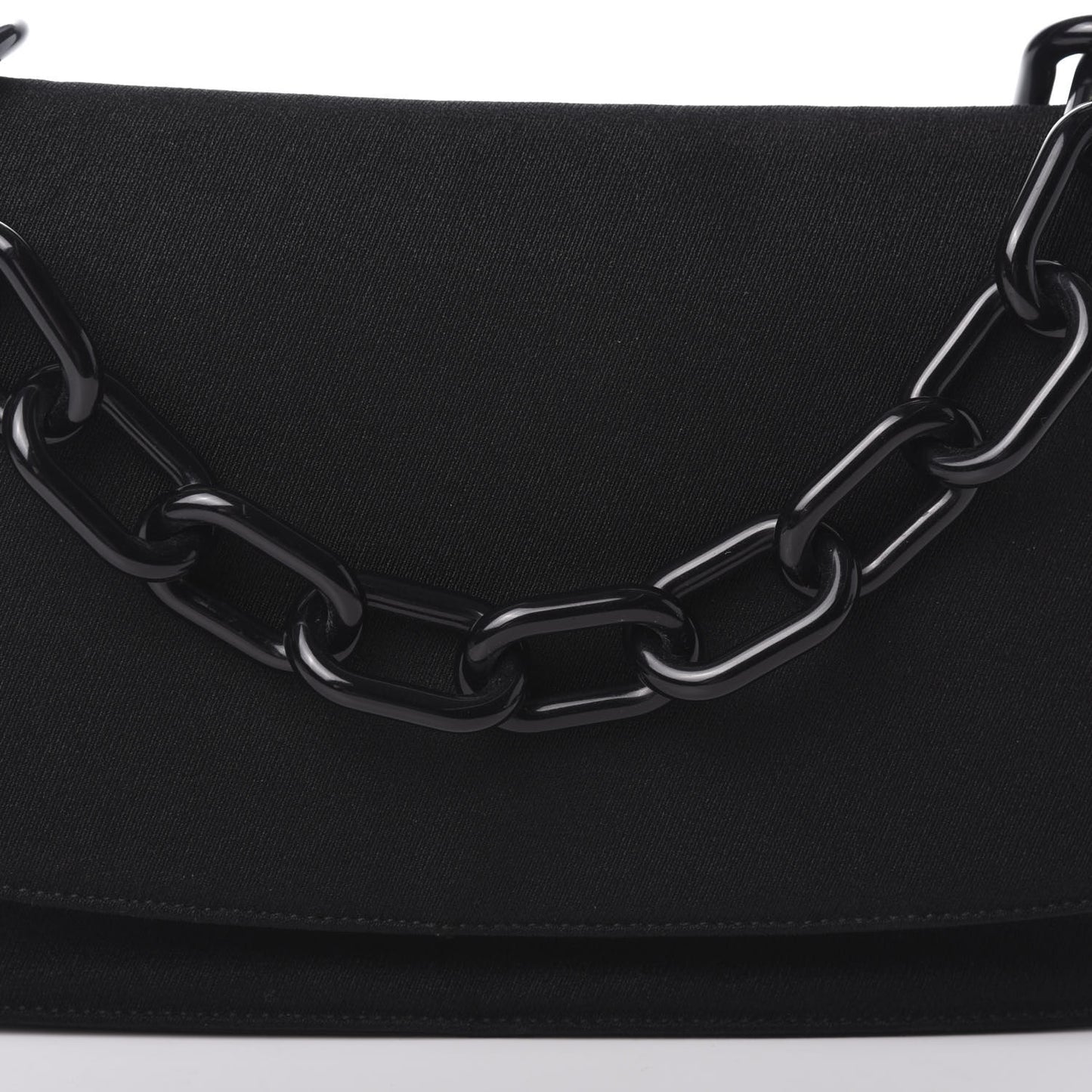 Tessuto Nylon Swing Chain Shoulder Bag Black