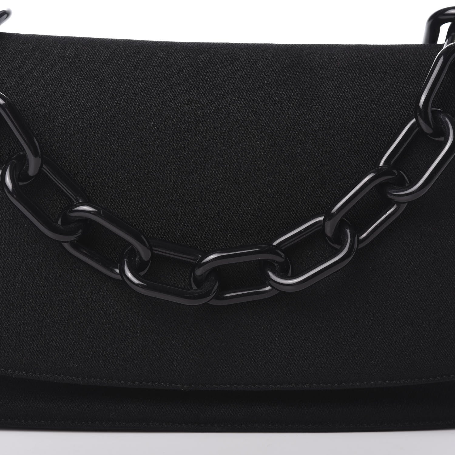 Prada Tessuto Nylon Swing Chain Shoulder Bag Black 6 of 8