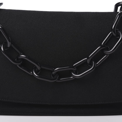 Prada Tessuto Nylon Swing Chain Shoulder Bag Black 6 of 8