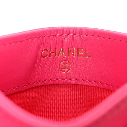 Chanel Caviar Quilted Card Holder Fuchsia 7 of 10