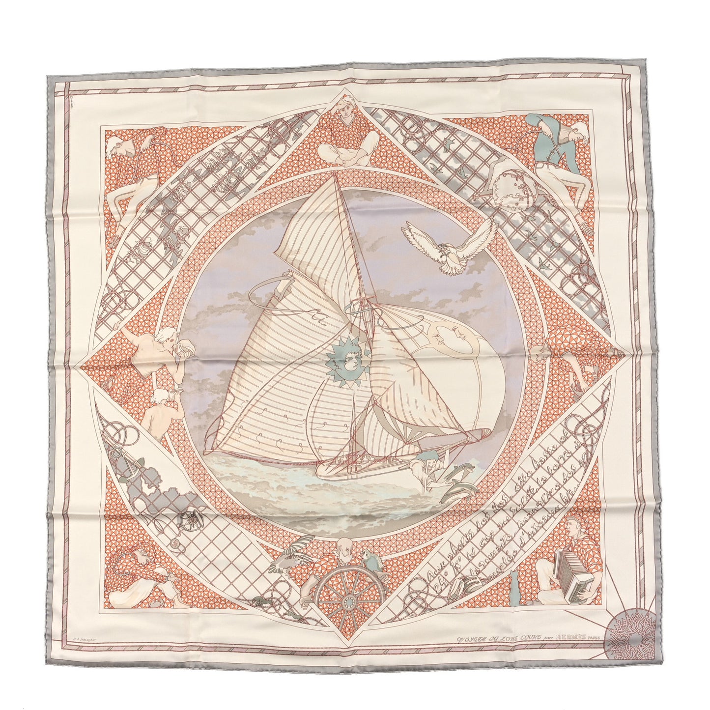 Silk Voyage Au Long Cours Scarf 90