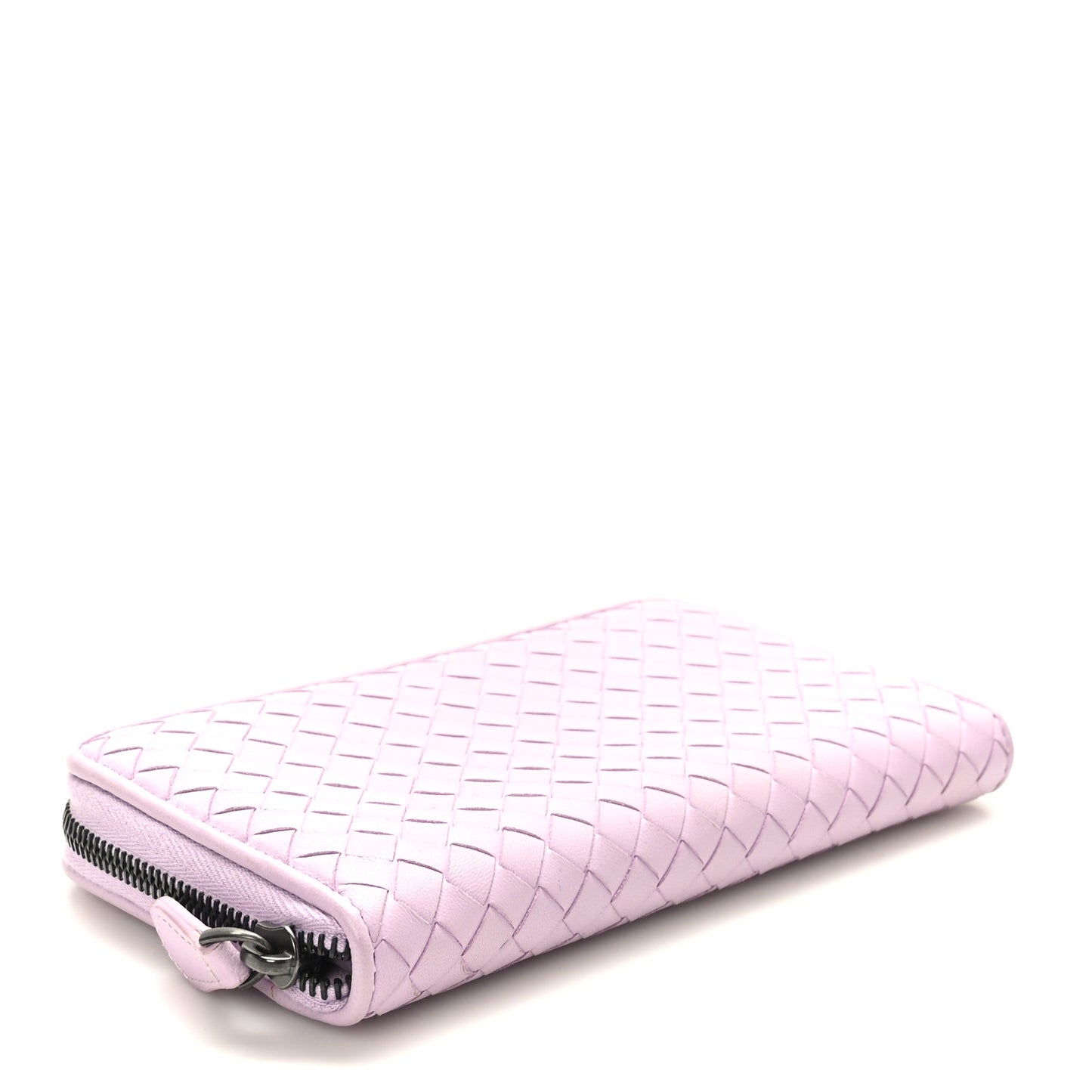 Nappa Intrecciato Zip Around Wallet Lilac