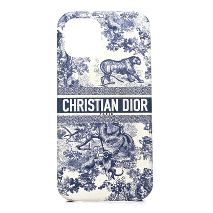 Christian Dior Calfskin Toile De Jouy iPhone 12 Pro Case Blue Multicolor 1 of 5