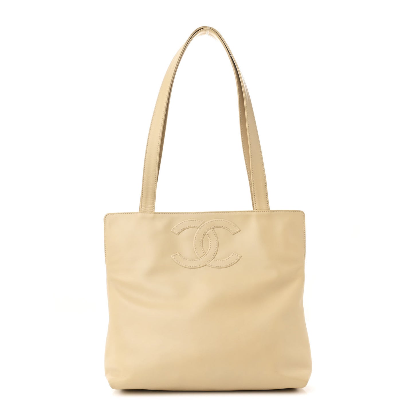 Calfskin CC Tote Beige
