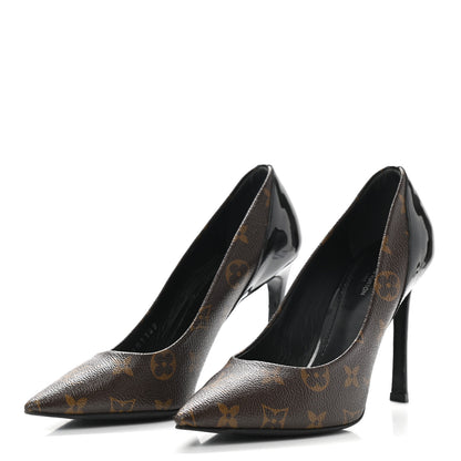 Louis Vuitton Monogram Cherie Pumps 37.5 Black 3 of 9
