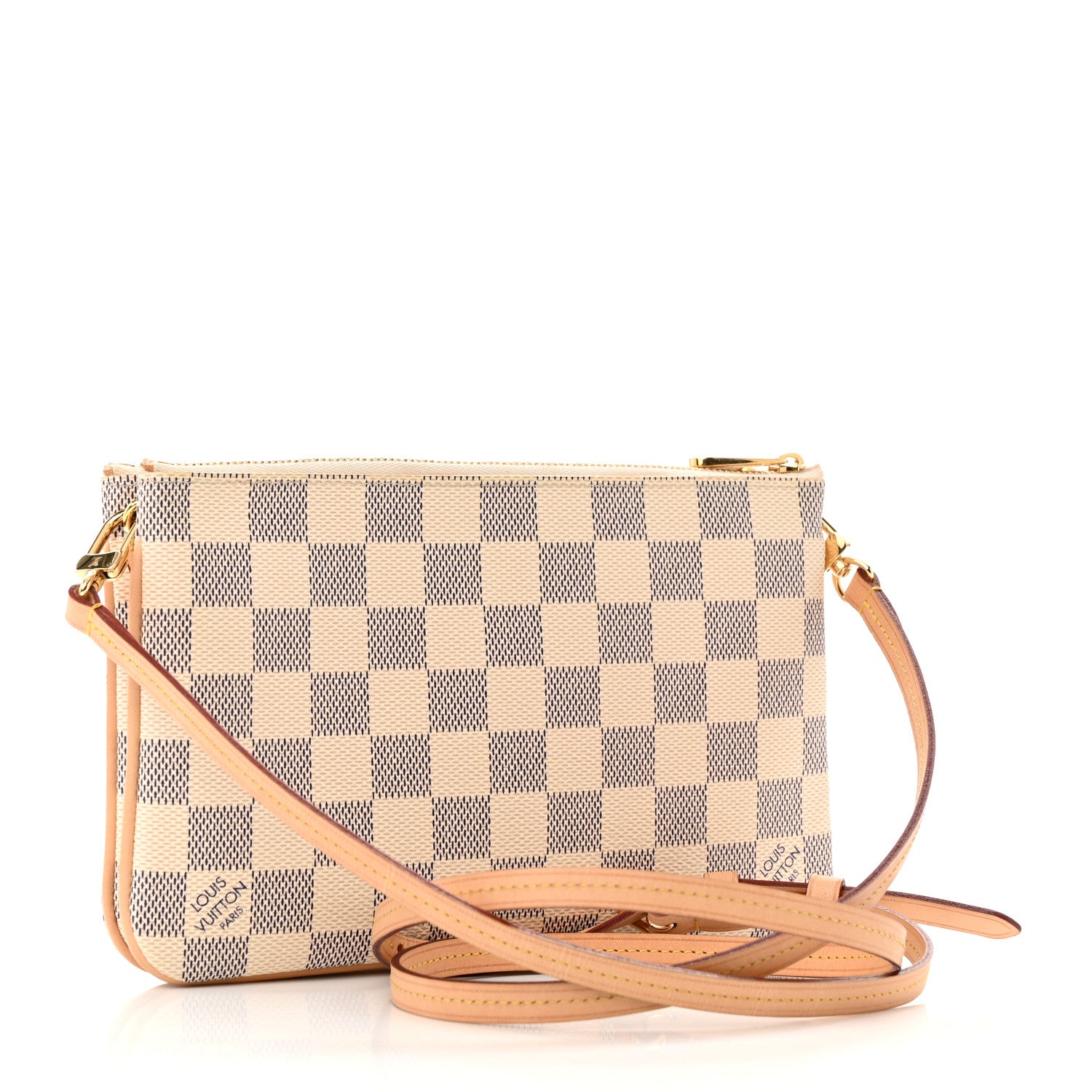 Louis Vuitton Damier Azur Double Zip Pochette 3 of 10