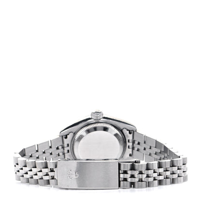 Rolex Stainless Steel 18K White Gold Diamond Mother of Pearl 26mm Oyster Perpetual Datejust Watch 79174 5 of 9